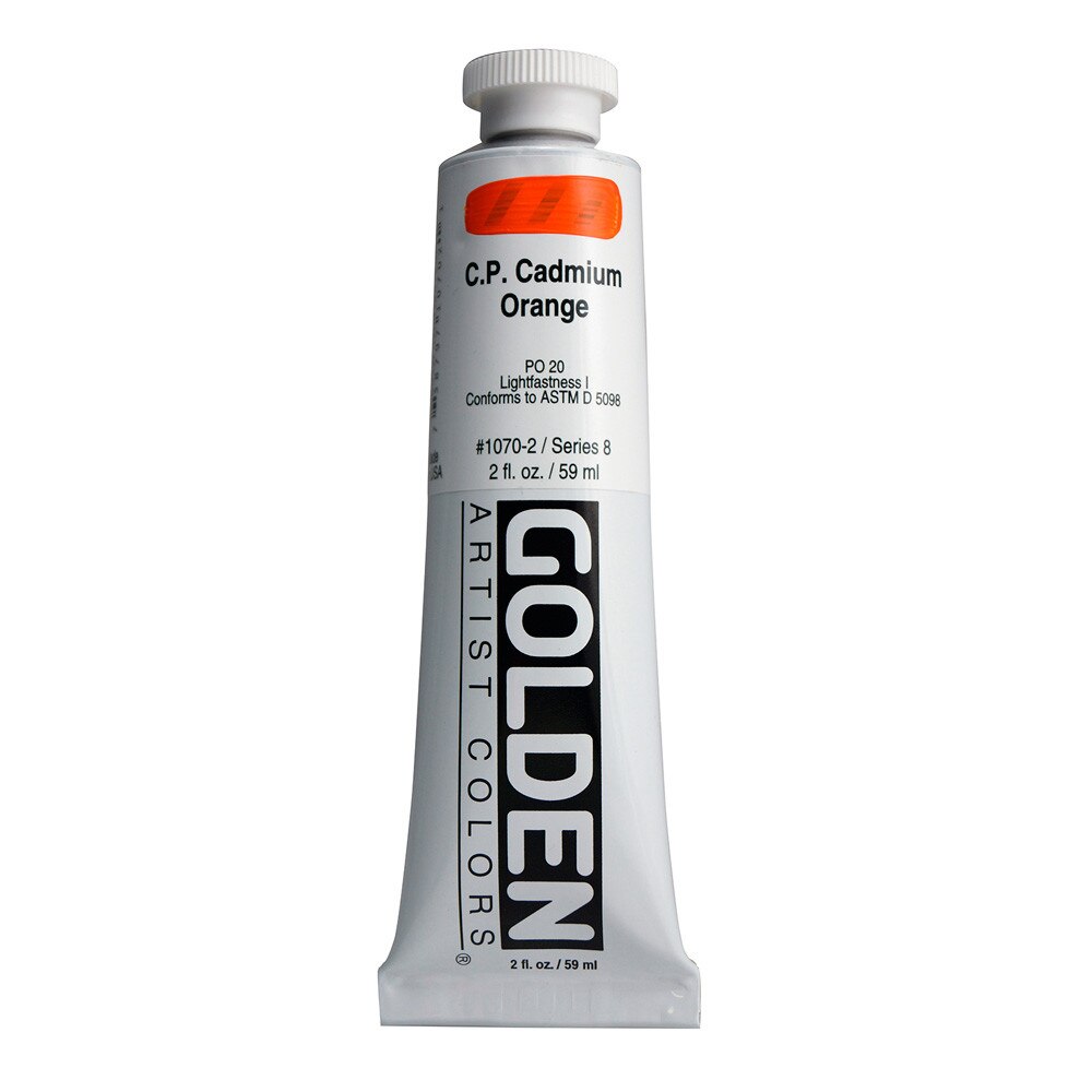 Golden Heavy Body Acrylic Tube 2oz Cadmium Orange